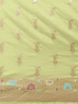 Pastel Green Kataan Silk Alfi Saree