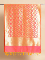 Peach Pink Semi Kataan Silk Bootidaar Dupatta