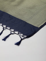 Navy Semi Kataan Silk Bootidaar Dupatta