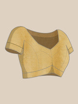 Yellow Banarsi Silk Saree With Tifli Border