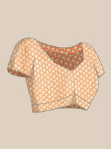 Peach Kataan Silk Alfi Saree