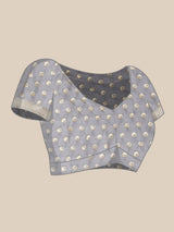 Grey Kataan Silk Alfi Saree