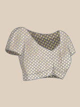 Light Grey Kataan Silk Alfi Saree