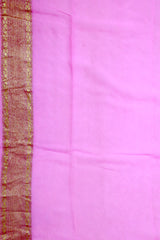 Pink Khaddi Georgette Alfi Meenakari saree