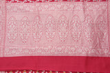RED KHADDI MUNGA CHAUTHERA(4) COLOR MEENAKARI SAREE