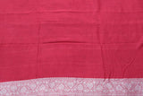 RED KHADDI MUNGA CHAUTHERA(4) COLOR MEENAKARI SAREE