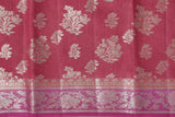 RED AND RANI PINK MUGA CONTRAST DYE BANARASI SAREE