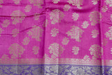 RANI PINK AND PURPLE MUGA CONTRAST DYE BANARASI SAREE
