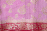 PINK AND RED MUGA CONTRAST DYE BANARASI SAREE