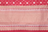RED SONA RUPA CUTWORK KHADDI MUGA BANARASI SAREE
