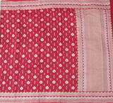RED SONA RUPA CUTWORK KHADDI MUGA BANARASI SAREE