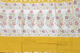 YELLOW KHADDI MUNGA CHAUTHERA(4) COLOR MEENAKARI SAREE