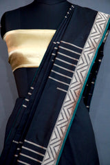 Handwoven Katan Silk Black Saree