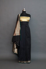 Handwoven Katan Silk Black Saree