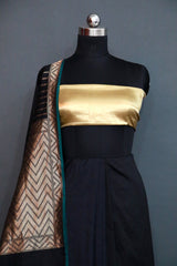 Handwoven Katan Silk Black Saree