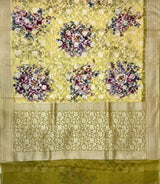Premium Digital Print Khaddi Georgette Silk Saree