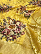Premium Digital Print Khaddi Georgette Silk Saree