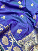 Blue Semi Silk Banarasi Saree