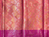 Rose Gold Semi Silk Banarasi Saree