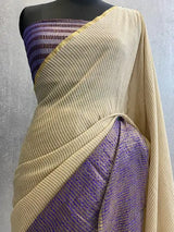 Pure Muga Silk banarasi saree in skirt border design