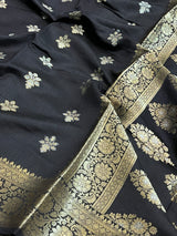 Black Chiniya Silk Banarasi Saree
