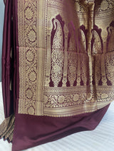 Handwoven kadhuwa pure satin katan silk meena boota saree
