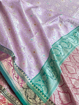 Pink Semi Silk Banarasi Saree