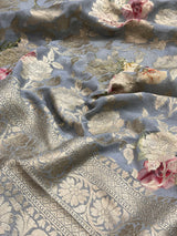 Premium Digital Print Khaddi Georgette Silk Saree