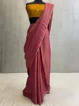Rani Pink Pure munga banarasi saree