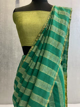 Rama Green Muga banarasi saree