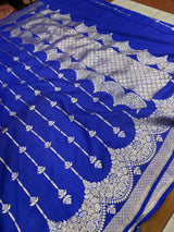 Handwoven Tusser Georgett Banarasi Saree