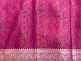 Rama Green Semi Silk Banarasi Saree