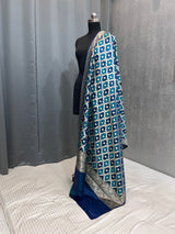 Rama Green Semi Silk Banarasi Dupatta