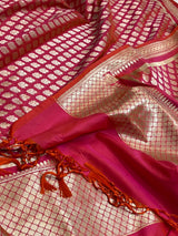 Red Semi Silk Banarasi Dupatta