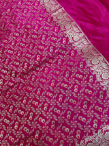 Rani Pink Semi Silk Banarasi Dupatta