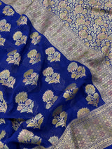 Khaddi Georgett Banarasi Saree