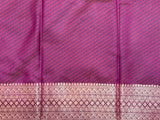 Magenta Semi Silk Banarasi Saree