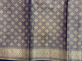 Navy Blue Cotton Silk Banarasi Saree
