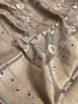 Hazelnut Cotton Silk Banarasi Saree