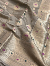 Hazelnut Cotton Silk Banarasi Saree