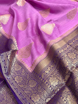 Pink Cotton Silk Banarasi Saree