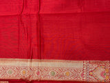 Red Cotton Silk Banarasi Saree