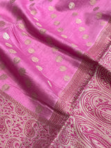 Pink Cotton Silk Banarasi Saree
