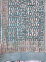 Dusty Green Pure Khaddi Georgette Silk Dupatta