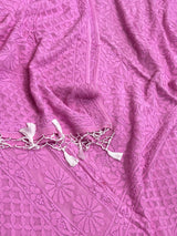 Pink Pure Chiffon Silk Dupatta