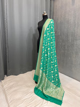Rama Green Pure Khaddi Georgette Dupatta