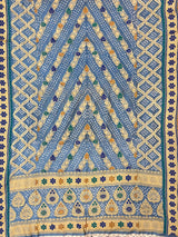 Sky Blue Bandhej Semi Silk Banarasi Dupatta