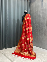 Red Semi Silk Banarasi Saree