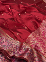 Red Chiniya Silk Banarasi Saree