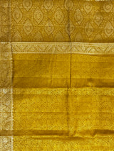 Mustard Munga Silk Saree